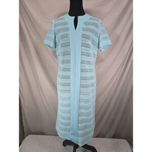 Vintage Nelly Don Custom 1960s Dress, Size 14.5, Sky Blue